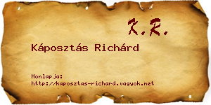 Káposztás Richárd névjegykártya